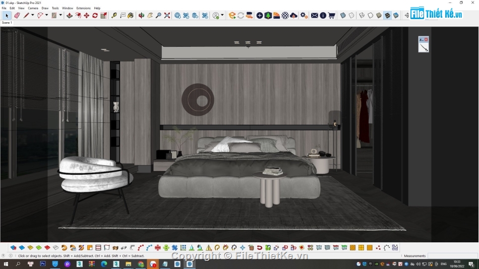 sketchup nội thất,File sketchup nội thất,sketchup nội thất phòng ngủ,nội thất phòng ngủ file su,File sketchup nội thất phòng ngủ